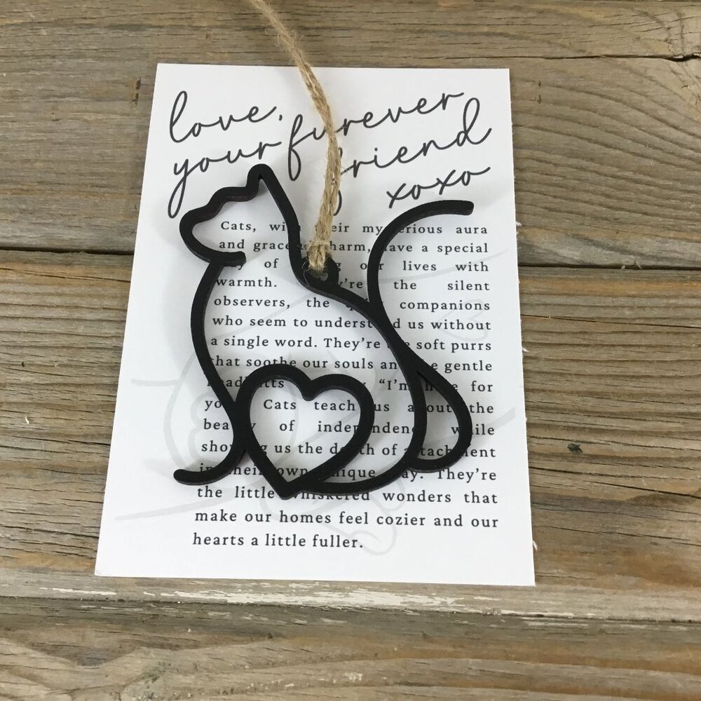 Cat Love Your Forever Friend Story Card Ornament